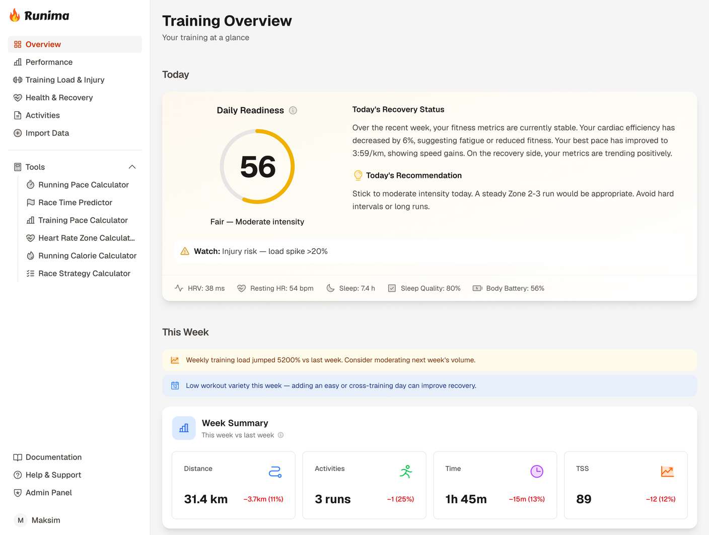Introducing Runima: Coach-Grade Running Analytics, Free